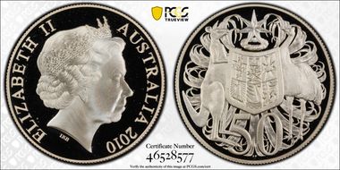 2010 50C Round Silver PR69DCAM