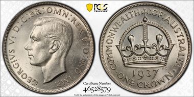 1937 Crown KM-34  Ag MS62