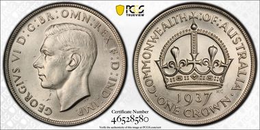 1937 Crown KM-34  Ag MS62