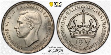 1937 Crown KM-34  Ag MS62