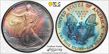 1993 $1 Silver Eagle MS67