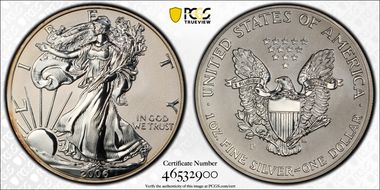 2006-P $1 Eagle-20th Anniversary Reverse Proof PR69