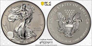 2012-S $1 Silver Eagle Rev PR  75th Anniversary SF Mint Set PR69