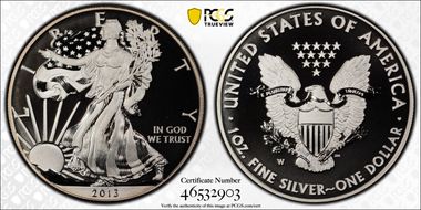 2013-W $1 Enhanced Silver Eagle West Point Mint Set SP69
