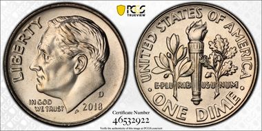 2018-D 10C MS66FB