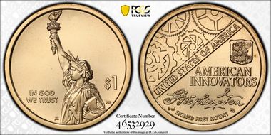 2018-D $1 American Innovation Series  Washington-Signed 1st Patent Position A MS67