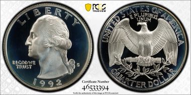 1992-S 25C Silver PR69DCAM