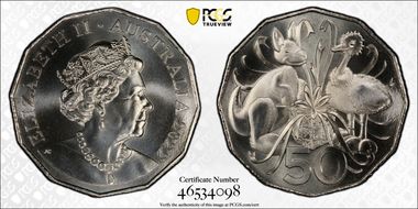 2022 50C Plush Toy COA - Baby Set MS69