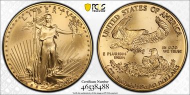 1999 $50 Gold Eagle MS69
