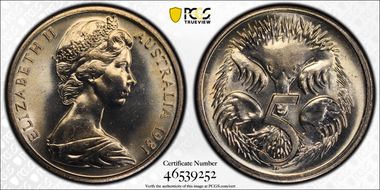 1981 (w) 5C Winnipeg Mint MS65