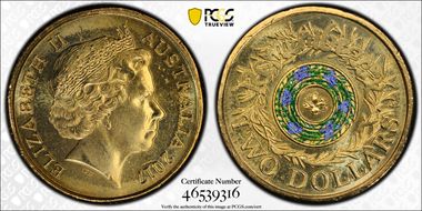 2017 $2 Remembrance Day Colorized MS67