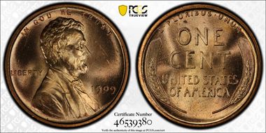 1909 1C Lincoln MS65RD