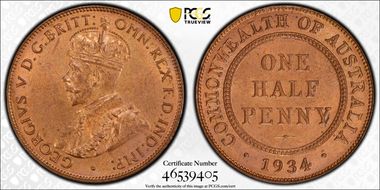 1934 1/2D MS65+ RB