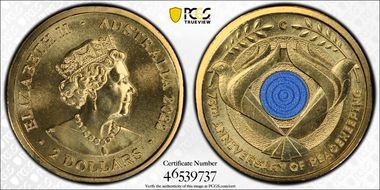 2022-C $2 Peacekeeping Colorized MS69