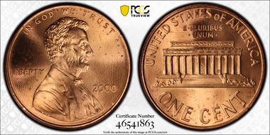 2000 1C "Cheerios" Cent MS65RD