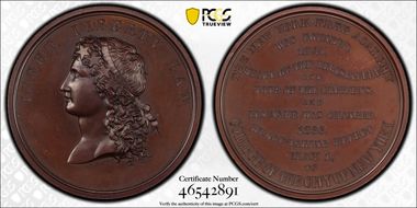 1866 AE Medal J-CM-14, City College of NY MS64
