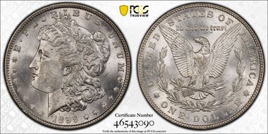 1899 $1 AU58+