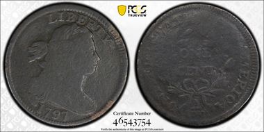 1797 1C Reverse of 1797, Stems N1BN