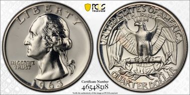 1963 25C PR66