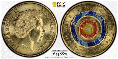 2018 $2 Lest We Forget Eternal Flame Colorized MS67