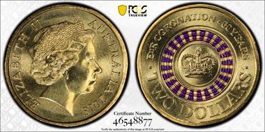2018 $2 Queen's Coronation Colorized 30th Ann. $2 Coin MS68