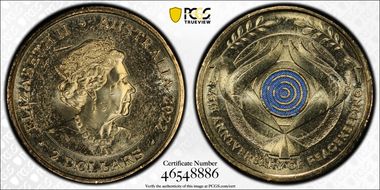 2022 $2 Peacekeeping - Colorized MS65