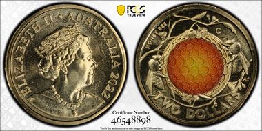 2022-C $2 Honey Bee Colorized MS68