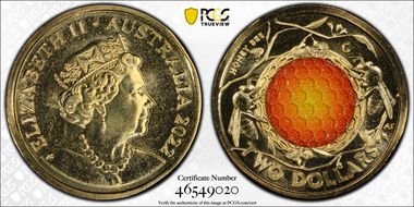 2022-C $2 Honey Bee Colorized MS68