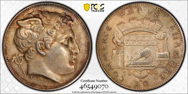 "1874" Medal Paris Chamber of Commerce Ag Corne SP62