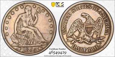 1855/54 50C Arrows VF35