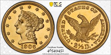 1906 $2.50 PR63CAM