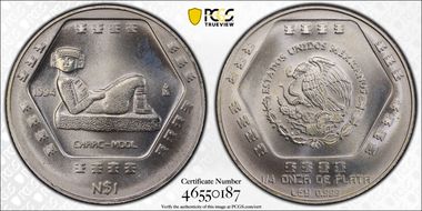 1994-Mo Peso KM-572 Chaac Mool MS68