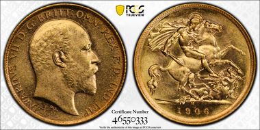 1906-M 1/2 Sov S-3975 MS61