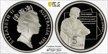 1996 $5 Lawson PR70DCAM