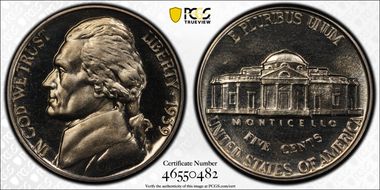 1939 5C Reverse of 1938 PR68