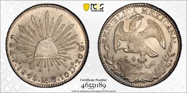 1849-Pi MC 8 R Pi28 MS64