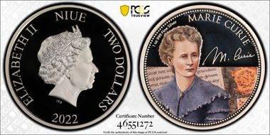2022 $2 Marie Curie PR69DCAM