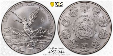 2017-Mo Onza Libertad Ag MS70