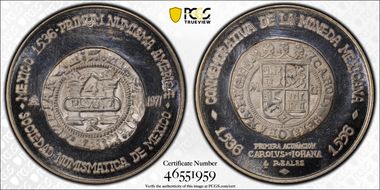 1971-Mo Medal Grove-1102a Ag 1536-56 4 Real SP63