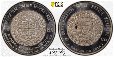 1971-Mo Medal Grove-1104a 1725 8R Numismatic Society Ag SP66