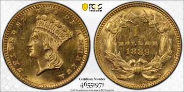 1889 G$1 MS62