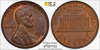 1960-D/D 1C Large Date, RPM, FS-502 AU58BN