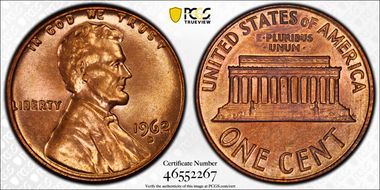 1962-D 1C MS64RB