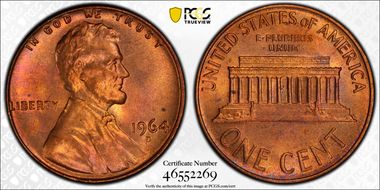 1964-D 1C MS65RB