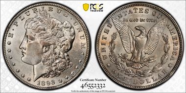1893-O $1 AU50