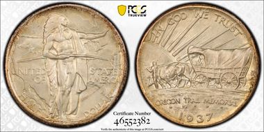 1937-D 50C Oregon MS66+