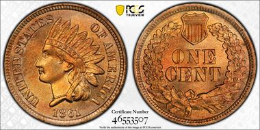 1861 1C MS66