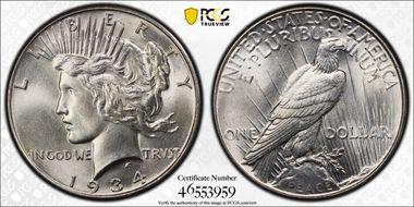 1934 $1 MS67