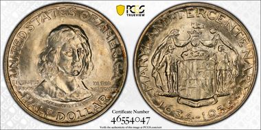 1934 50C Maryland MS66