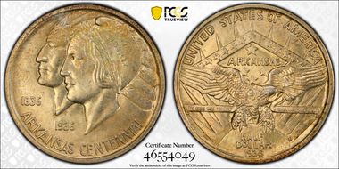 1938-S 50C Arkansas MS66
